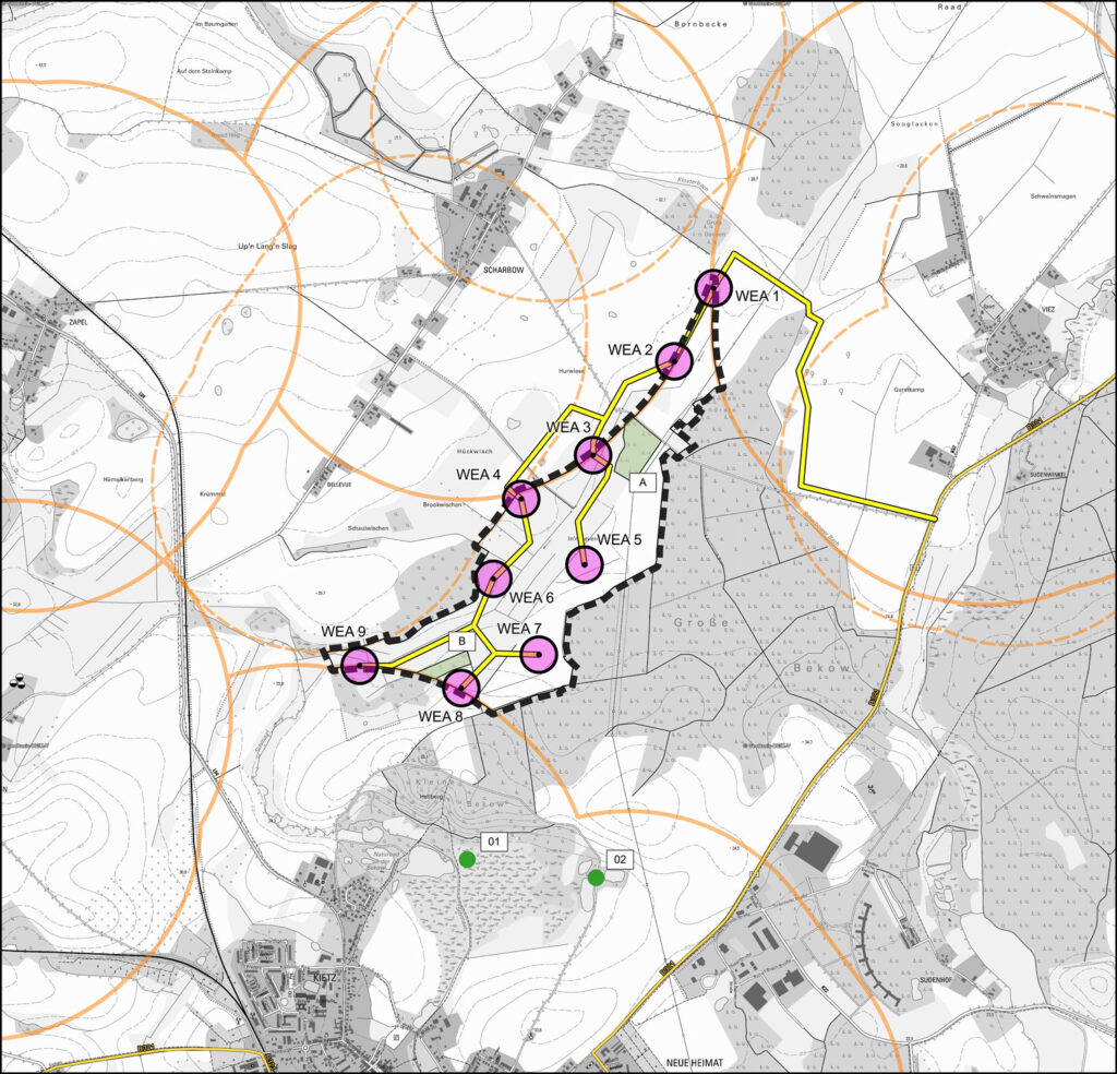 Siedlungsflaechen und Standortplan
